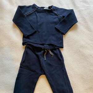 Cozy Navy Kids Sweater Pants  & Top Set